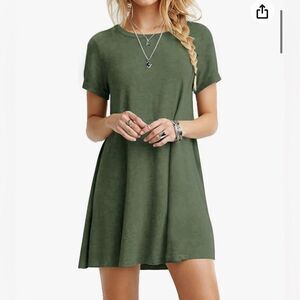 green tshirt dress